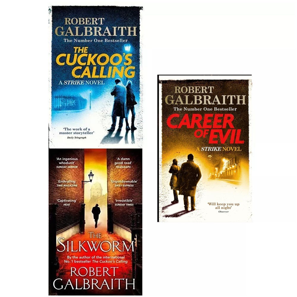Cormoran Strike Series Collection 3 Books Set by Robert Galbraith Silkworm