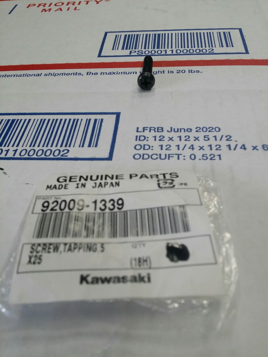 Kawasaki Motorcycle Tapping Screw NOS OEM P# 92009-1339 | eBay