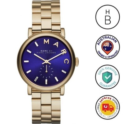 Marc by marc jacobs baker navy watch Marc Jacobs Baker Navy Blue Dial Navy Blue Leather Strap  main image 3