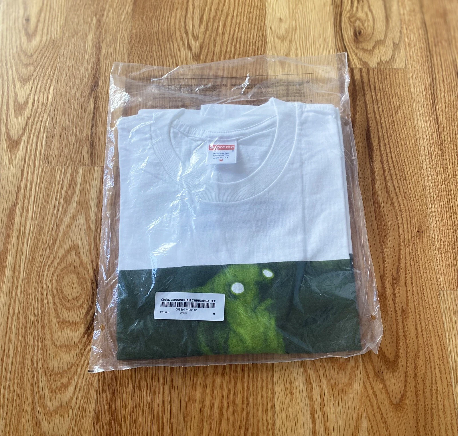 T shirt blanc FW18 SUPREME X CHRIS CUNNINGHAM CHIHUAHUA TAILLE MEDIUM