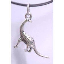 Dinosaur Charm or Small Pendant Silvertone Jewelry New for Necklace Bracelet Ear
