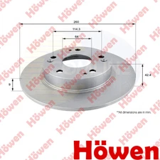 Fits Honda Civic 2005- + Other Models Brake Disc Rear Howen #1