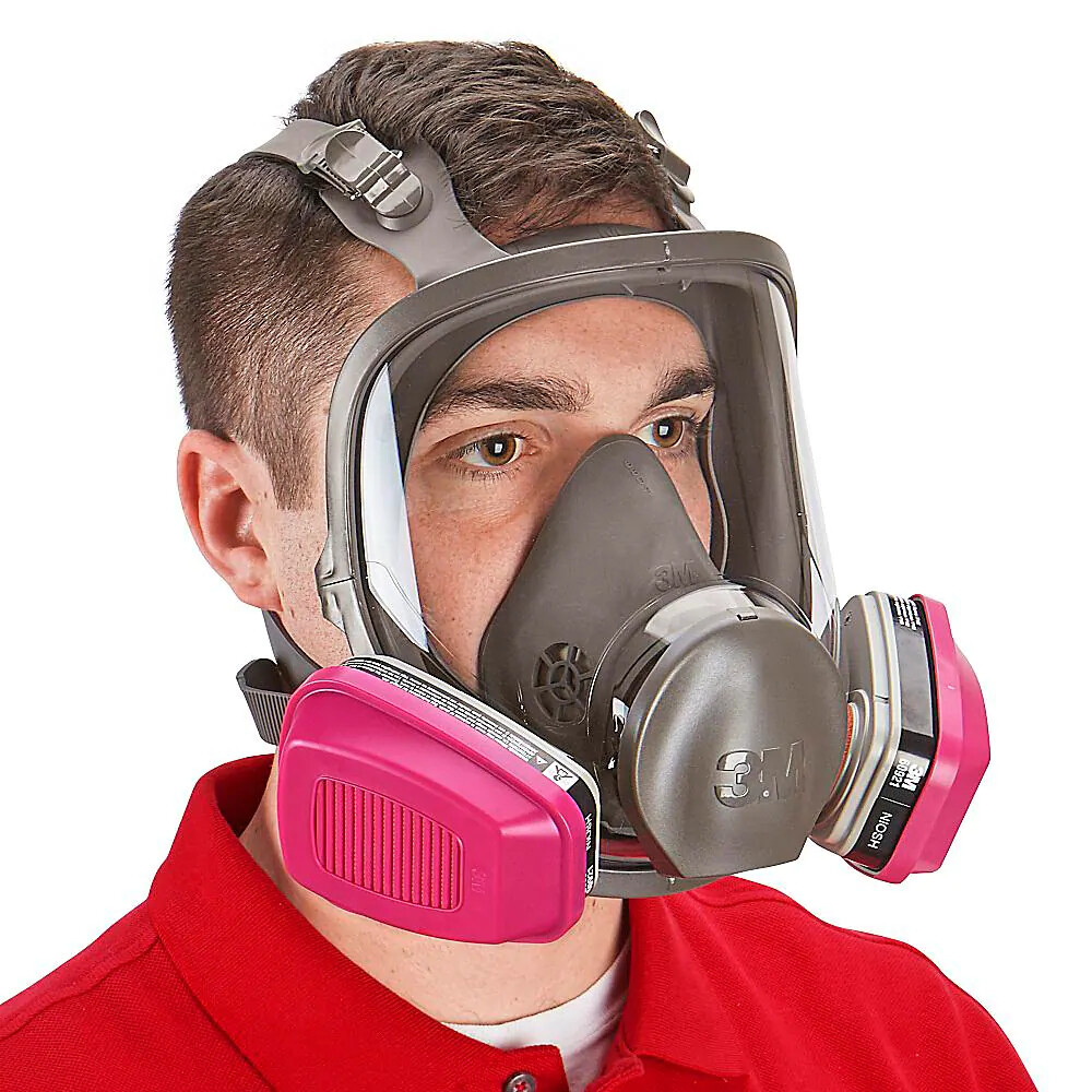 3M 6900 FULL FACE PPE Respirator Mask & 2- 60921 Organic Vapor