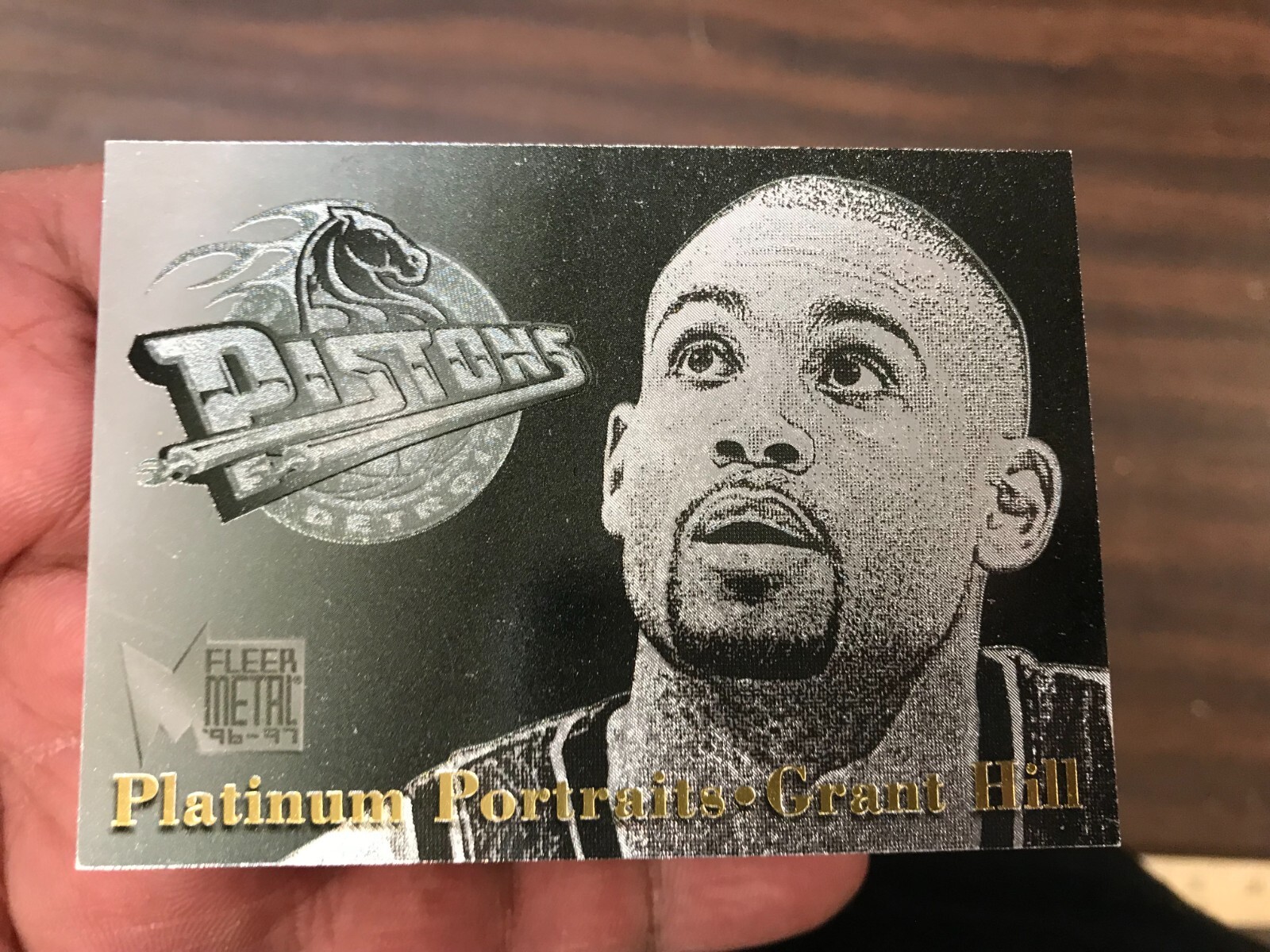PLATINUM PORTRAITS 1996-97 Fleer Metal Grant Hill #4 DETROIT PISTONS