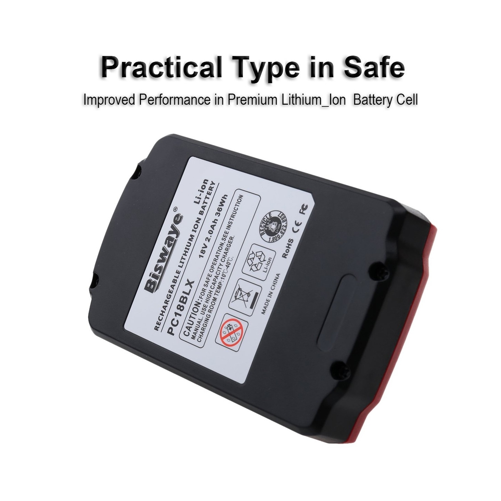 Biswaye 18v 2.0ah Lithium Ion 