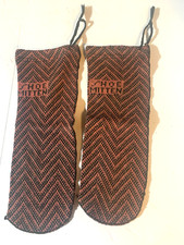 Vintage travel shoe mittens drawstring top pink/black