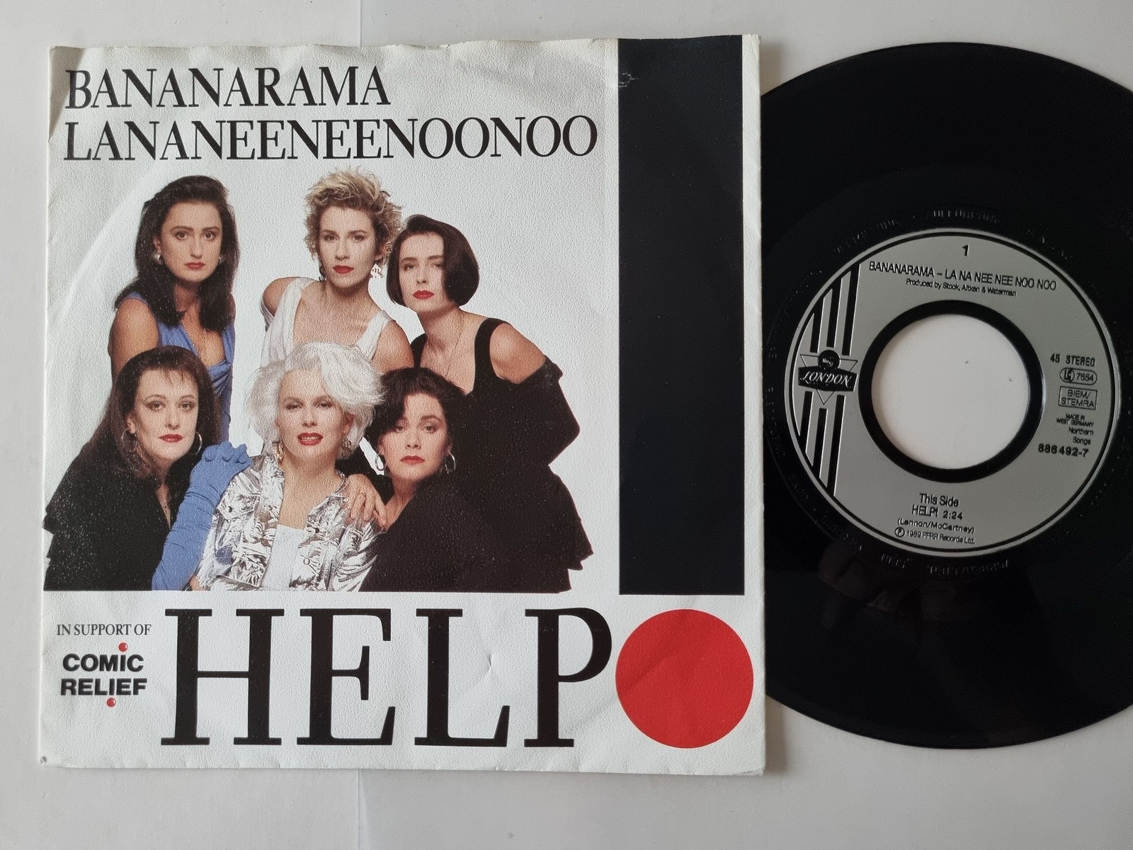 Bananarama & Lananeeneenoonoo - Help 7'' Vinyl Germany/ CV Beatles