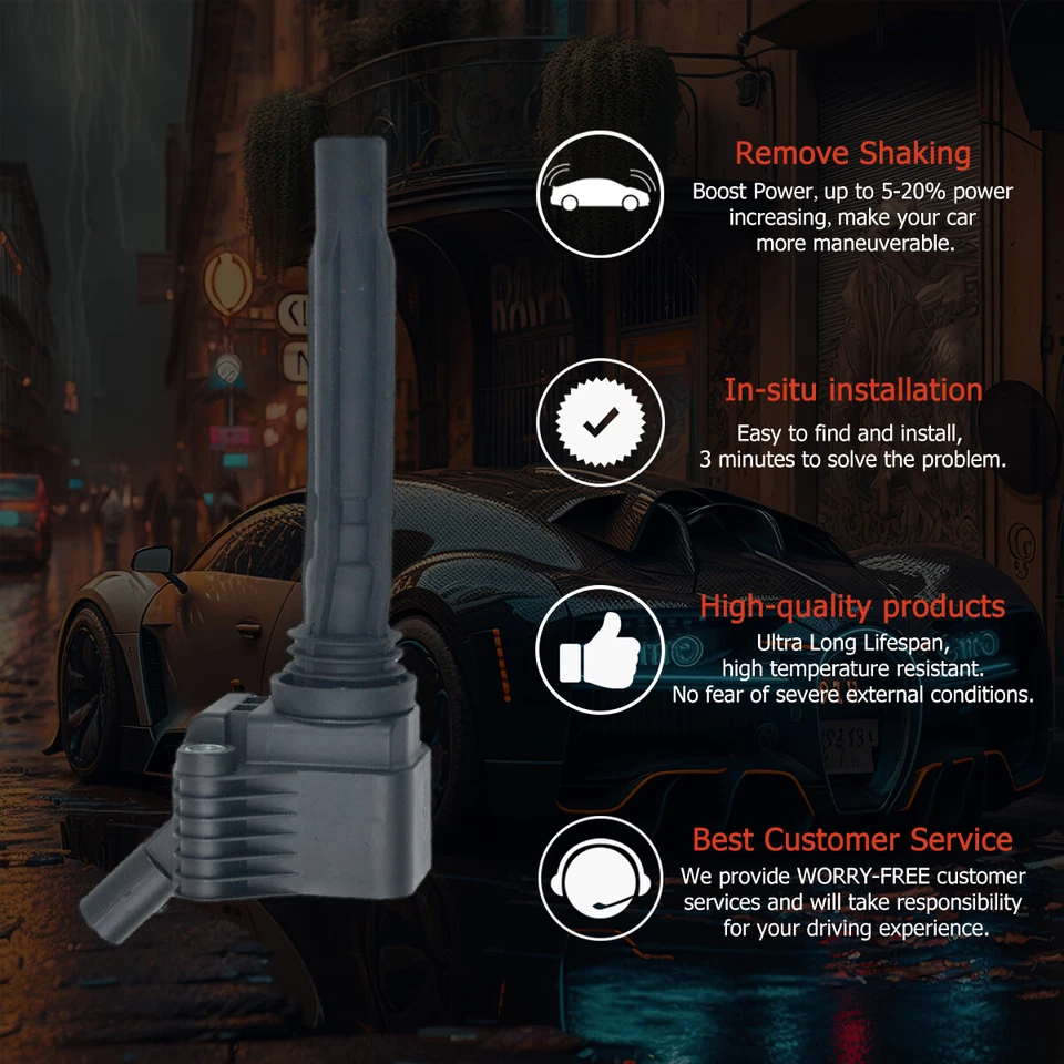 4X Ignition Coil for Audi A3 Q3 S3 TT Quattro VW Arteon Beetle 1.8L 2.0L UF716 Foto 3 de 4