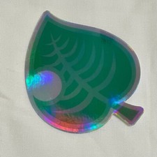 Animal Crossing Nook Leaf Hologram Sticker