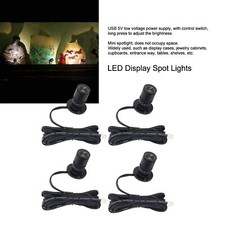 Dimmable LED Display Spot Light Natural Light USB Mini Showcase Spotlight Black