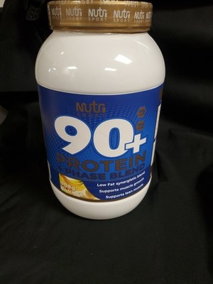 Nutri Sport 90+ Protein 4 Phase Blend Banana Flavor 2Lb Powder Exp.02/2026 NEW