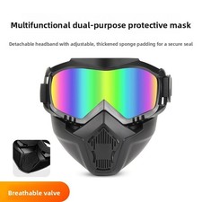 Cross-Border Motorcycle Goggles Retro Face Shield, Anti-Fog Off-Road Helmet NEW