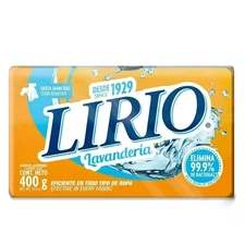 4 X LIRIO JABON DE LAVANDERIA / LAUNDRY BAR SOAPS 400g each