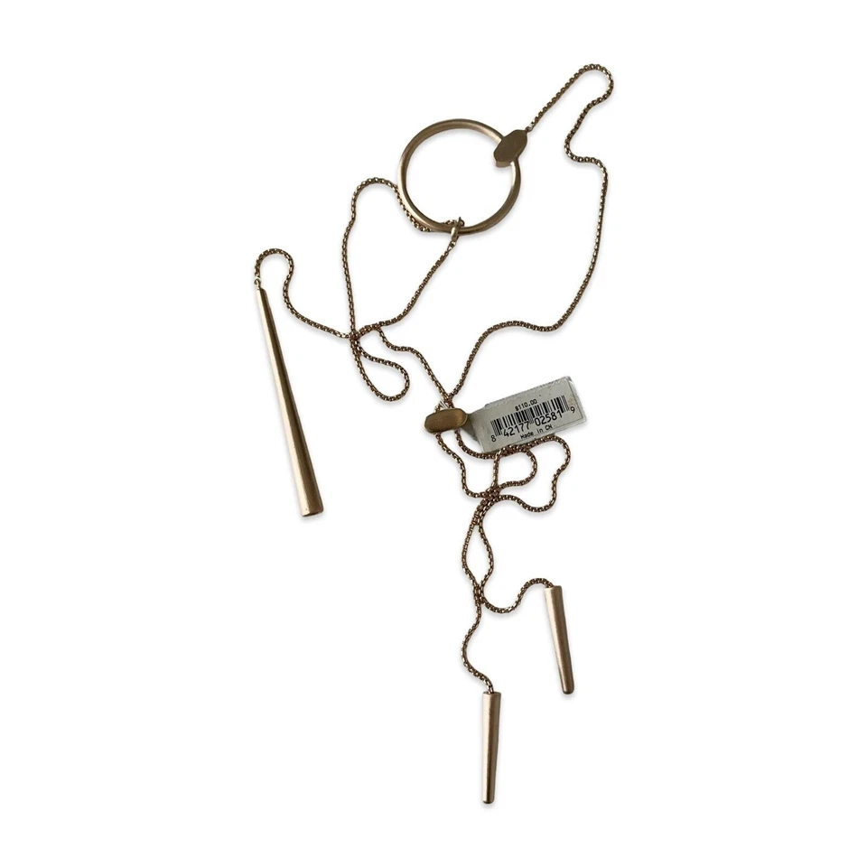 Collar Kendra Scott Tegan Circle Y Tono Oro Rosa Minimalista Longitud Ajustable Foto 2 de 4