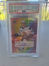 2023-24 UD Allure Connor Bedard Color Flow Full Rainbow Auto SSP PSA 10 #CFACB