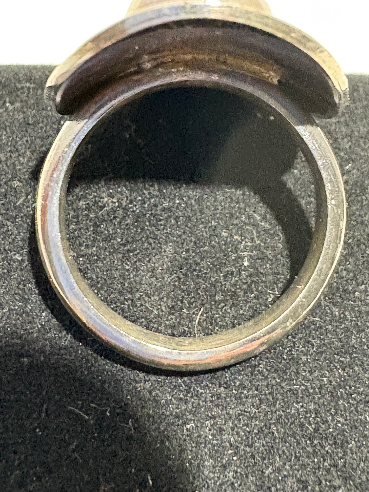 Silver Red Oval Ring Size 7 Statement - image 3