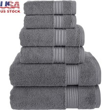 Luxury 100 Turkish Cotton Towel Set 6 Pieces Quick Dry Soft High Absorbency New