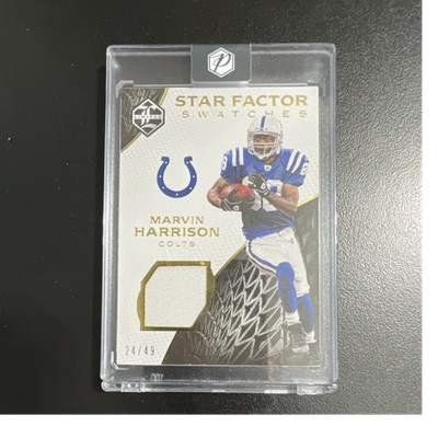 Panini 2016 Limited Star Factor Swatches Marvin Harrison #5 Colts /49