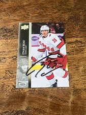 Ethan Bear IP Signed 2021-22 Upper Deck Card Hurricanes Autographed