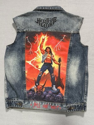 Stranger Things Eddie Hellfire Club Denim Vest Netflix Official MEDIUM Cosplay
