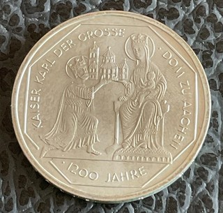 10 DM Silbergedenkmünze 1200 Jahre Kaiser Karl der Grosse von 2000