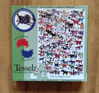 Unusual Large Piece Jigsaw Tesselz, 100 Dogs & A Cat. For Children & Adults. - Image 1 of 4