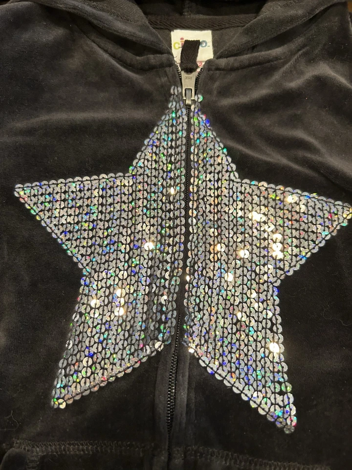 Moletom com capuz Circo marca veludo com zíper - Meninas tamanho G - Imagem 3 de 4