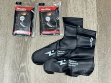 (2 Pack) VeloToze Black Tall Shoe Cover 2.0 Size SMALL EU 37-40 CUSTOM LOGO