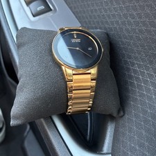 Gold eco drive men s watch