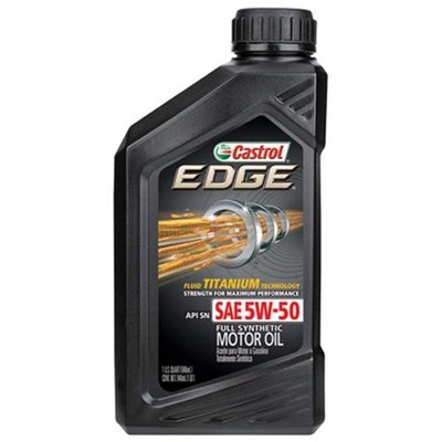 Castrol EDGE 5W-50 Advanced Full Synthetic Motor Oil, 1 Quart 