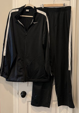 Men's Size XL Y2K Vtg Nike Basketball Tracksuit Black White 274194/274195-010
