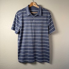 Old Navy Mens Polo Shirt Striped Short Sleeve Blue/White Small