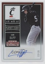 2015 Panini Contenders College Playoff Ticket 12/15 Ian Happ (Batting) Auto uk2