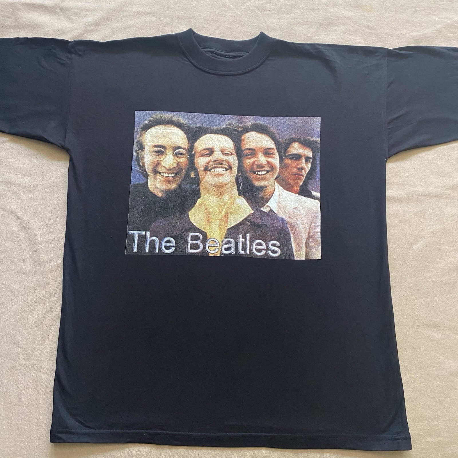 Vintage 90's THE BEATLES Classic Cotton T-Shirt Black, Size L | eBay