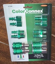 Legacy Color Connex 14pc Kit: 1/4in Body 1/4in NPT ~ARO/Type B~ #A71458B