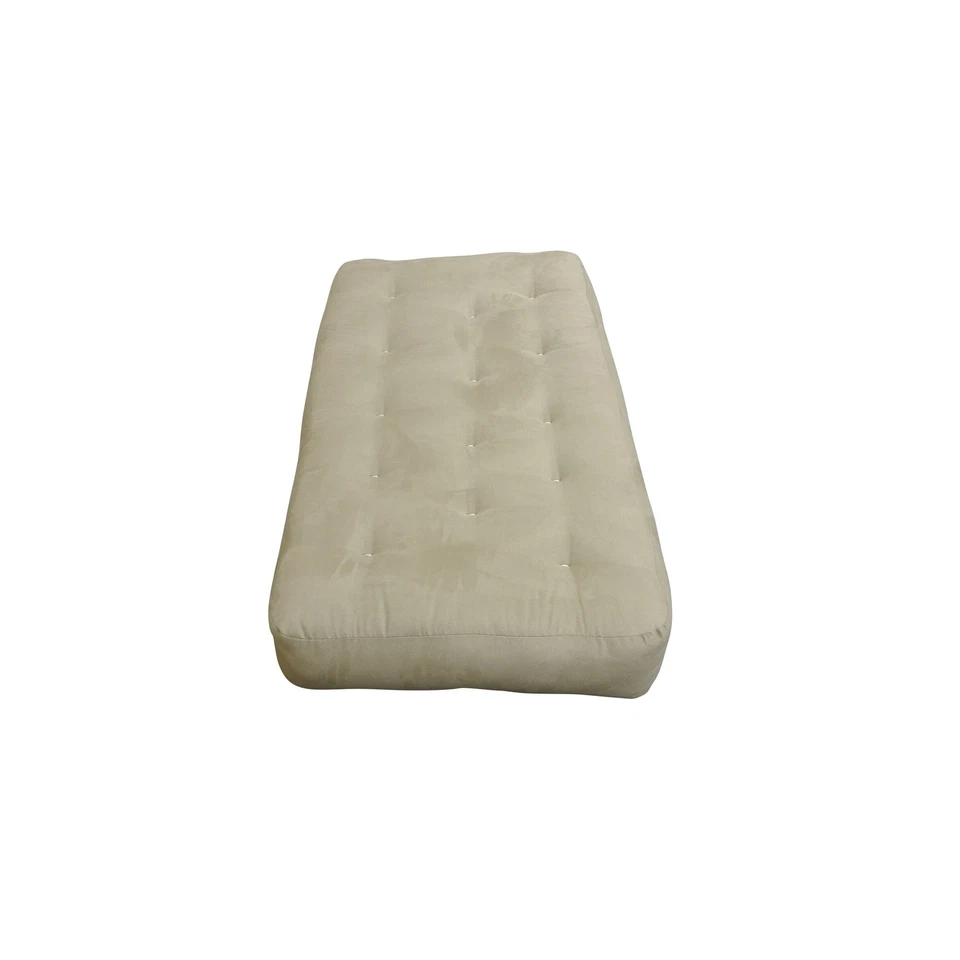 9" ComfortCoil Chair Tan Microfiber Futon Mattress Tan Chair - Imagem 3 de 4