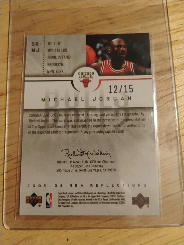 Michael Jordan Autograph Card. 2005-06 Signature Reflections, (RP) - Image 3 of 4