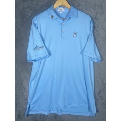 Peter Millar Scotty Cameron Golf Polo Shirt Blue Jester Circle T