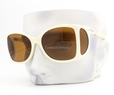 Persol Sunglasses 0005s 109833 Polished Creamy White Brown Tinted Glass Wcase