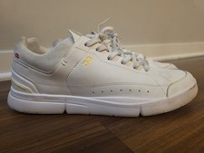 On Cloud Mens The Roger White Leather Casual Trainer Shoe Low Men Size 12