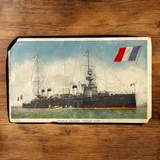 Vintage French Cruiser Victor Hugo Postcard 1904 Naval Warship Military NJ