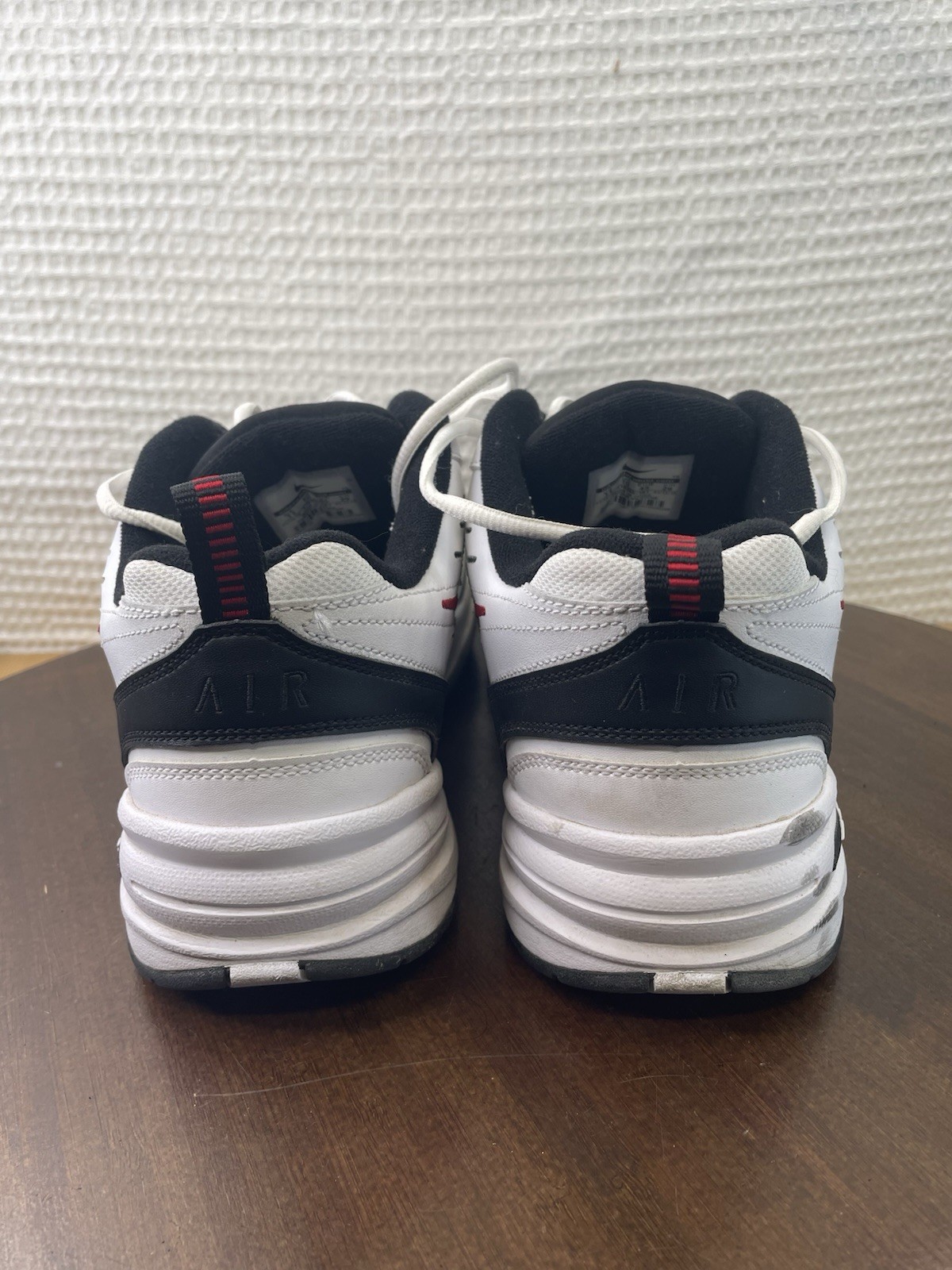 Nike Air Monarch IV White Black Red Athletic Shoes 416355-101 Men’s Size 11 thumbnail 4