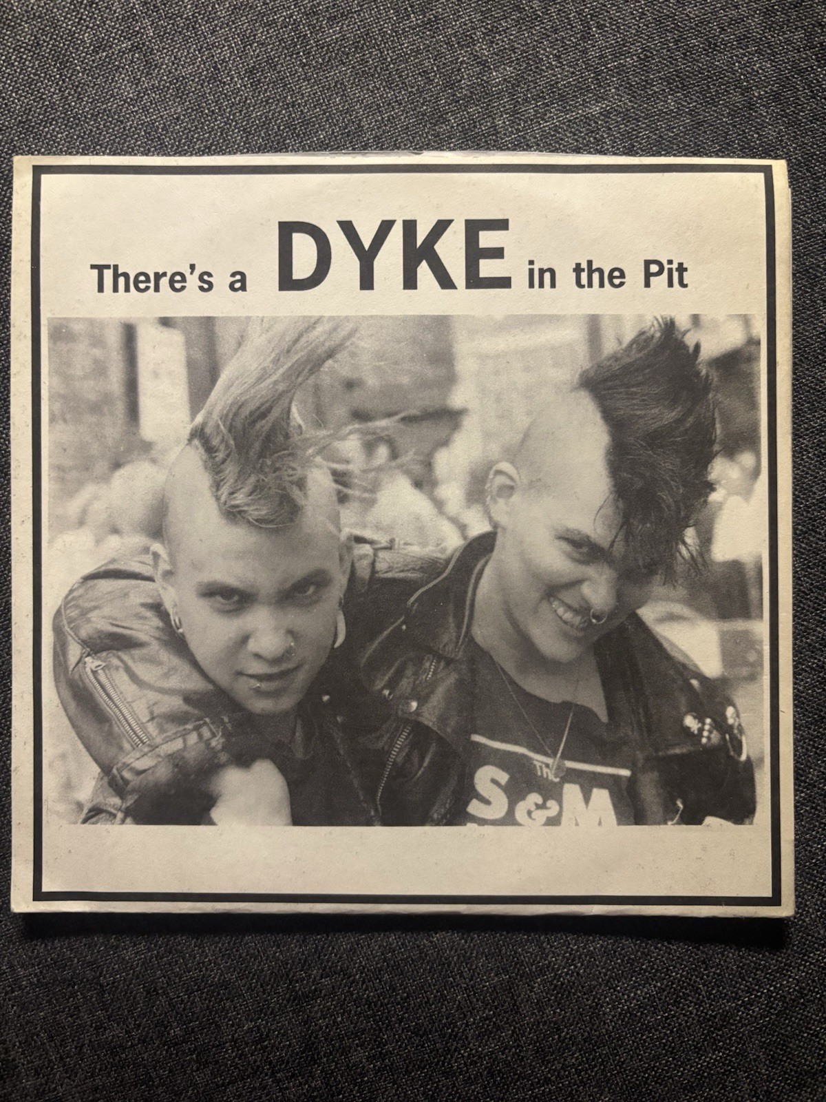 There's A DYKE In The Pit 45 rpm 1992 Harp EX Bikini Kill 7 Year Bitch Punk Rock