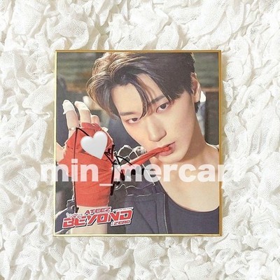Ateez Beyond Zero San Autograph Colored Paper Used Merchandise