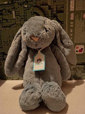 Jellycat Bashful Dusky Blue Bunny Medium BNWT. 100% Genuine