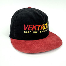 Vintage Shell Oil Gas Additives Corduroy Hat Vektron Gasoline Additives USA Cap