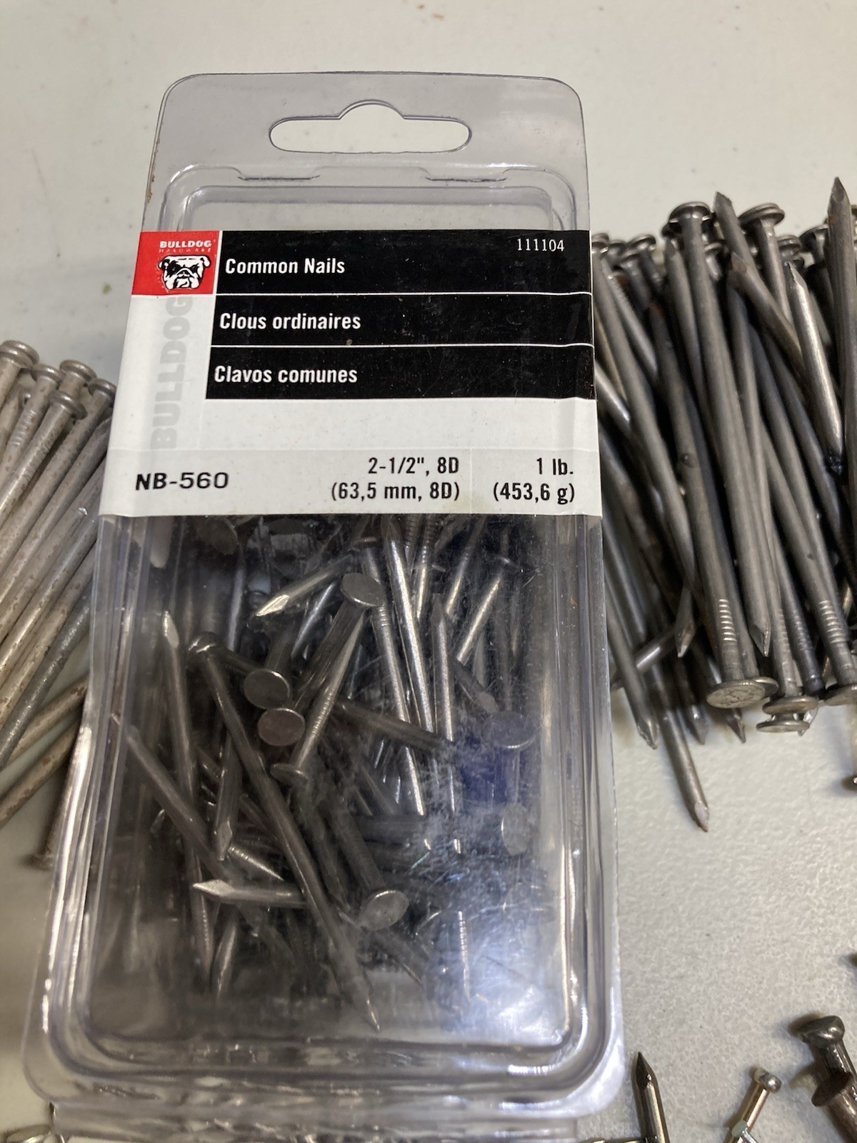 5+ LBS Vintage Lot Mixed Hardware Nails