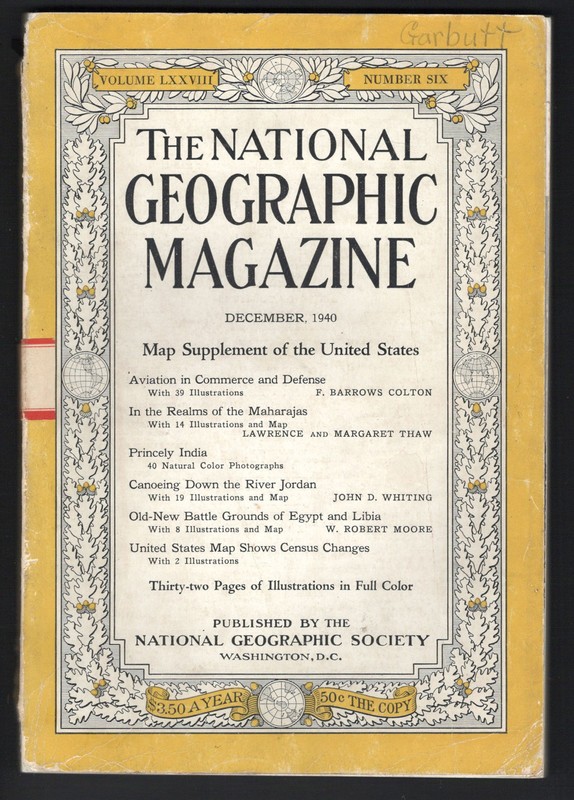 December 1940 Vintage National Geographic Magazine