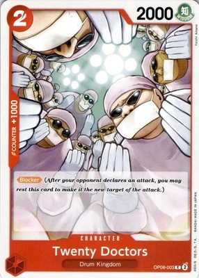 Twenty Doctors OP08-003 Common Two Legends One Piece Near Mint