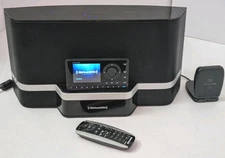 Sirius XM Boom Box w/ Stratus 8 Receiver And Antenna, Model SXABB2/30 Pin Adapte
